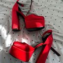 Red Platform Heels Size 6.5 Photo 0