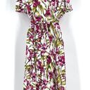 June & Hudson Women's Floral Wrap Dress Maxi Spring Tie Back Red White Size larg Size L Photo 2