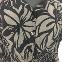 Sigrid Olsen  black/taupe floral silk blouse Size 8 Photo 5