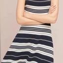 Maeve by Anthropologie NWT Riley Stripe Knee Length Navy White Cut Out Dress 14 Photo 0