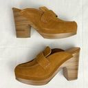 Splendid  Vina Suede Clog Honey Brown Platform Mule Loafers Sz 9.5 New Chunky Photo 0