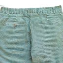 Bermuda Sam Ty  Shorts Green White Stripe Seersucker High Rise Shorts Size 12 NEW Photo 6