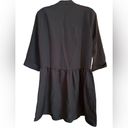 Tuckernuck  Black Royal Shirt Dress with 3/4 Sleeves Size XS Button Down Stretch Photo 5