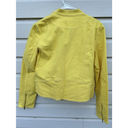 Krass&co Lauren Jeans  Yellow Moto Denim Jacket Photo 3