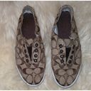 Coach  Womens Size 6.5B Katie Canvas Slip On Sneaker Brown Signature Shoes Photo 11