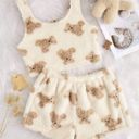 SheIn Teddy Bear Two Piece PJ Set  Photo 0