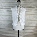 Steven Alan  White Linen Made in USA Tie Back Tank Photo 1