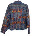 Coldwater Creek Vintage  Denim Jacket with Colorful Appliqué Design - Size XL Photo 1