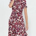 Tommy Hilfiger  Brookshire Dress Burgundy Red Floral Short Sleeve Women’s Size 14 Photo 9