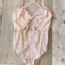 Aerie Pink Lace Bodysuit Photo 0