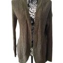 Ultra Flirt  Knit Cardigan Sweater Speckle Green Boho Bohemian Photo 0