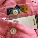 Polo NWT  RALPH LAUREN Coral Pink 100% LINEN BERMUDA Shorts Photo 6