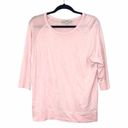 The Loft  Light Pink Solid 3/4 Sleeve Crew Neck Pullover Sweater Photo 0