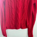 SO Red Cable Knit Pull Over Long Sleeve Sweater Women’s Size Small Photo 3