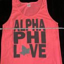 American Apparel Women's Hot Pink Alpha Phi Ivy Leaf Love Tank Top Size Medium Photo 5