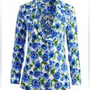 Alice + Olivia Macey Fitted Blazer Jacket Blue Perfect Pansy Multi Photo 2