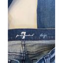 7 For All Mankind 7FAMK Dojo Flare Denim Jeans EUC Sz 27 Long Inseam Distressed Cotton USA Photo 5