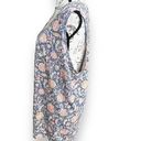 Bobeau Studio B by  Scoop Neck Tank Top Plus 3X Blue Pink Floral Tie Hem NWOT Photo 0