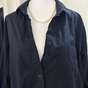 Banana Republic Navy Oversized Cotton Shirt Photo 1