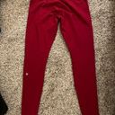 Lululemon red reversible  leggings Photo 4