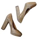 mix no. 6   Gold Glitter Platform Heels - Perfect for Prom - Size 11 Photo 3