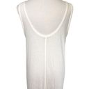 The Row  Soft Slouchy Relaxed Semi Sheer Low Scoop Tank Top Back Seam White M / L Photo 1