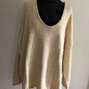 Aerie  Women's Knit Oversized Sweater XL Cotton & Acrylic Blend Beige NWT Photo 0