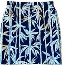 J. McLaughlin  blue bamboo stretch skirt size large Photo 0