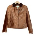 Frame Leather Jacket Snap Front Brown Size Small Photo 0