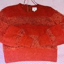 Hippie Rose Ribbed Knit Pattern Drop Shoulder Cropped Sweater NWOT Photo 1