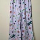 Hill House NEW  Home The Skylar Pant Linen Purple Sea Creatures Wide Leg Medium Photo 2