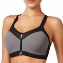 Wacoal  grey and black padded front zip sports  bra Photo 0