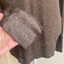 Treasure & Bond  Lightweight Ribbed Button Henley Womens L Olive Green Casual Photo 6