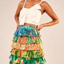 Farm Rio COPY - NEW  Mixed Prints Multi-Layered Midi Skirt Photo 0