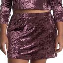 Abound New Nordstrom  Crushed Velvet Velour Mini Retro 90s Y2K Skirt Burgundy XS Photo 10