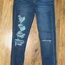 American Eagle Outfitters Black Ripped Skinny Jeans US 0 Regular Length Photo 0