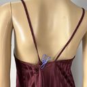 Petra Fashions Vintage  Size Medium Chemise Shimmer Stripes Burgundy Nighty Dress Photo 6