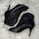 Butter Soft Cynthia Vincent Black  Leather Open Toe Booties Photo 0