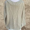 Alya  Francesca Sweater Light Tan Crochet Pullover Womens Fits S M New Photo 1