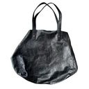 Krass&co American Leather . Black Floral Tooled Leather Zip Tote Bag Shoulder Bag Black Photo 0