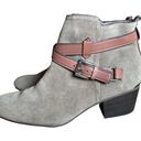 Coach  Womens Taupe Bootie Pauline Size 9 M Leather Ankle Boots Suede Strappy Photo 3