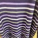 Lane Bryant NWT  Womens Long Sleeve Tunic Sweater Size 22/24 Purple Striped Photo 3