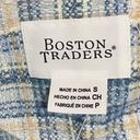 Boston Traders  Women's White and Blue Plaid Shacket Shirt Jacket Photo 8