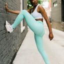 Zyia Active Turquoise Metallic High Rise Full Length Leggings Photo 0