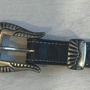 Nocona Made In Texas White Black Leather Belt Cowgirl Western Sz 28 Cacti Photo 4