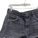 ZARA  Cut Off Denim Shorts High Rise High Waisted Black Size 10 Photo 2