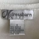 Dress Barn  button front Sweater cardigan Ivory Short Sleeve Womens Size S Photo 1