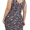 Torrid  Womens Plus Size 2X Mauve Pink Snakeskin Print Studio Knit Bodycon Dress Photo 1