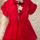 superdown Revolve  Red Romper Photo 2