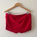 Athleta Red Scrunch Sand Print Swim Shorts Size Large Photo 3